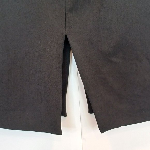 L'AGENCE WMNS Sz 6 Black Front Slit Pencil Skirt Woven Band High Waisted Modern - Picture 5 of 16